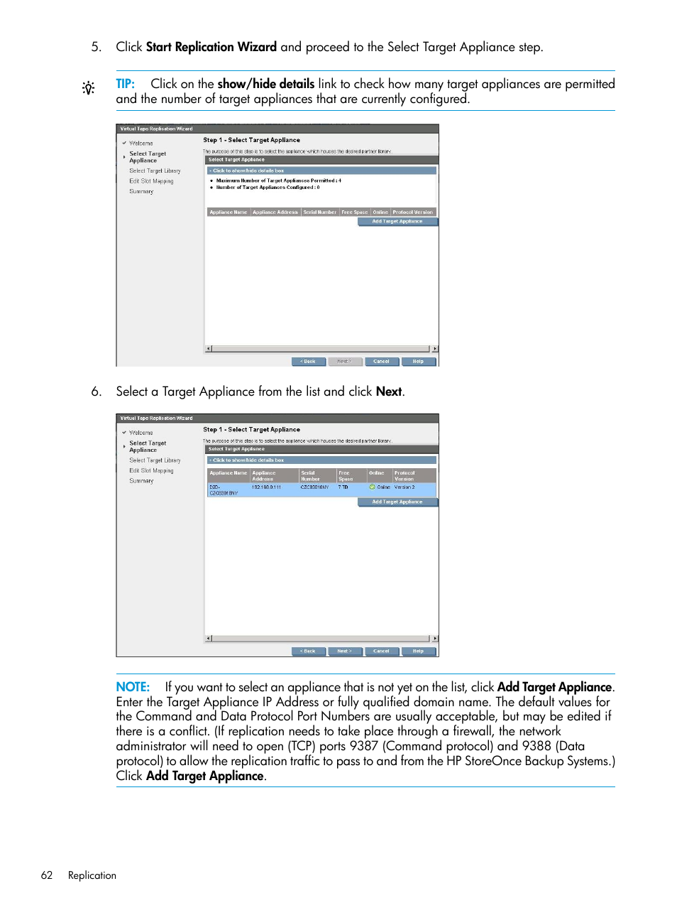 HP StoreOnce Backup User Manual | Page 62 / 178