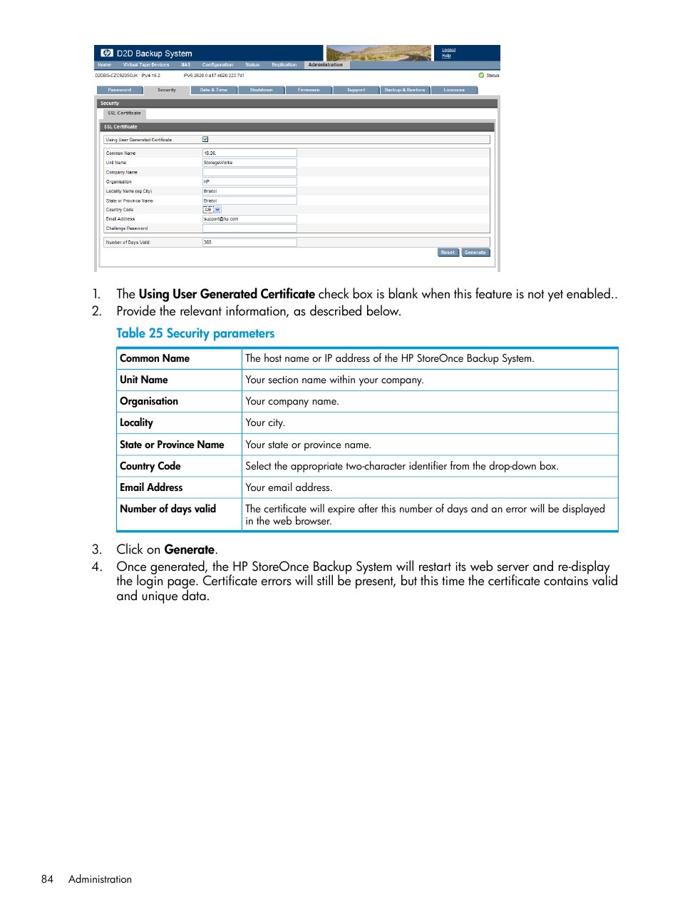 HP StoreOnce Backup User Manual | Page 84 / 178