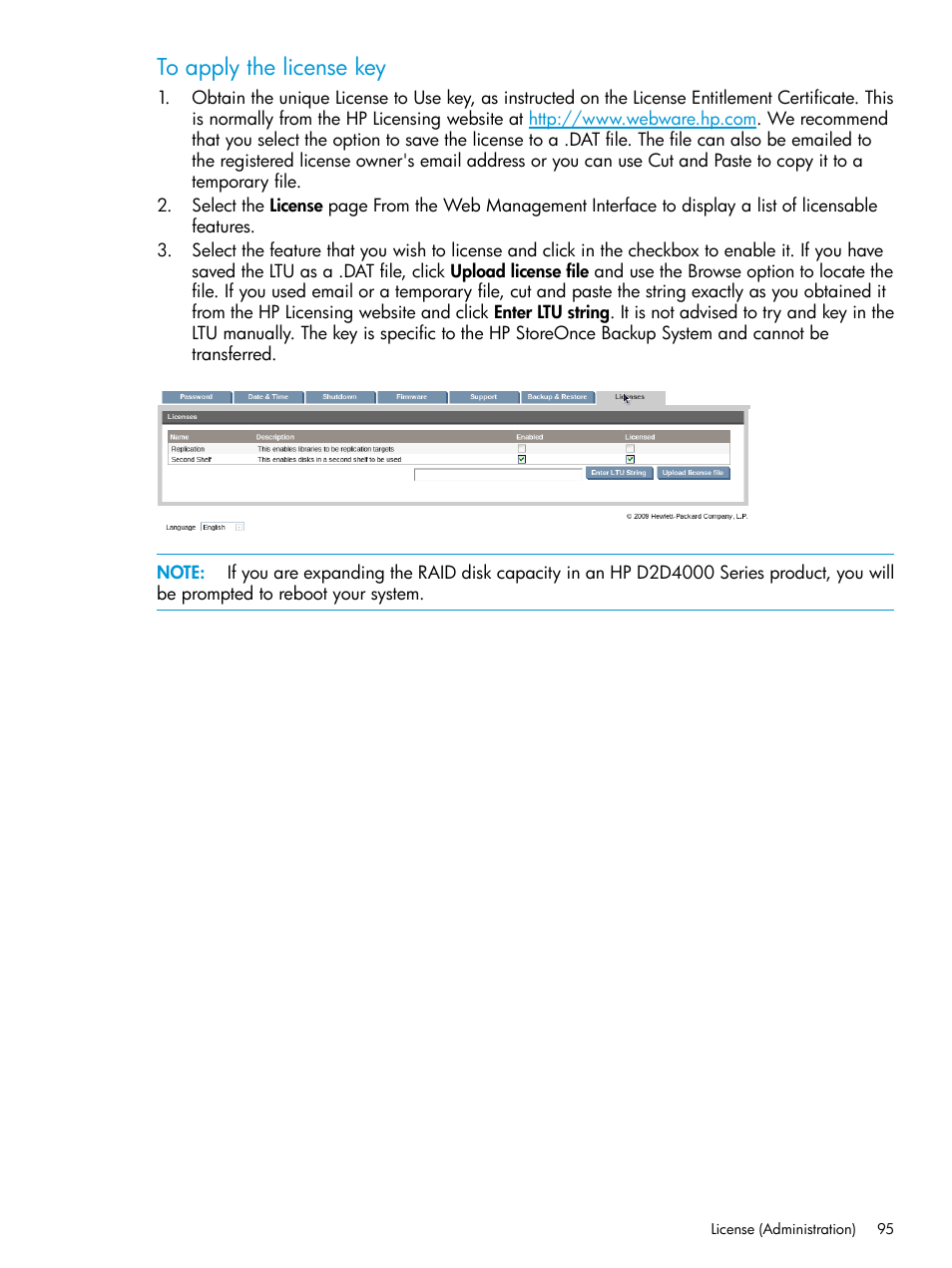 HP StoreOnce Backup User Manual | Page 95 / 178