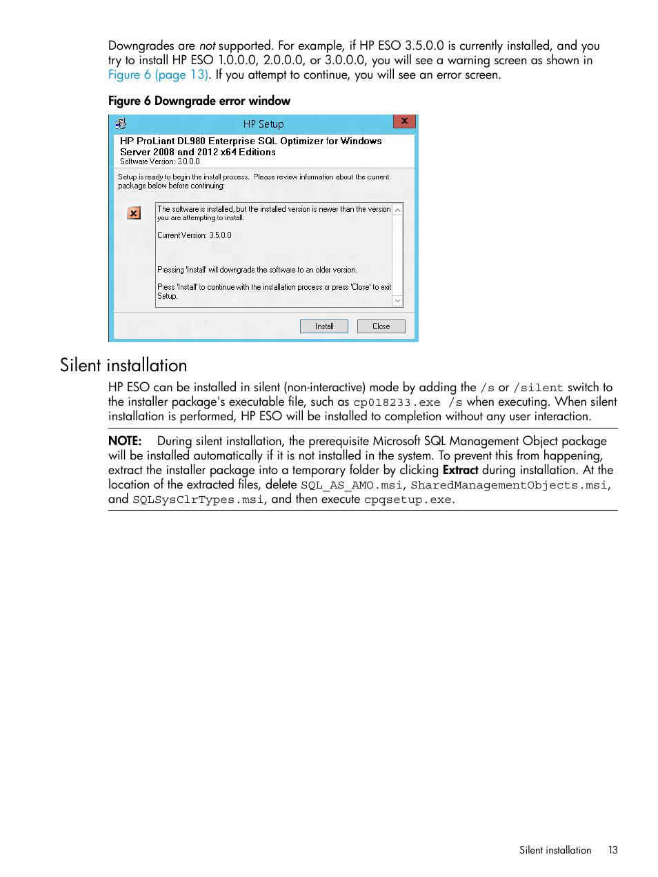 Silent installation | HP ProLiant DL980 G7 Server User Manual | Page 13 / 81