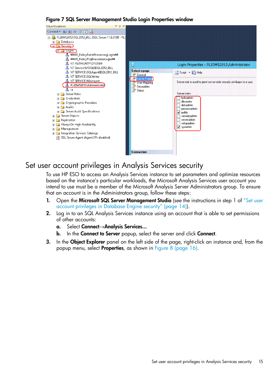 Set user account | HP ProLiant DL980 G7 Server User Manual | Page 15 / 81