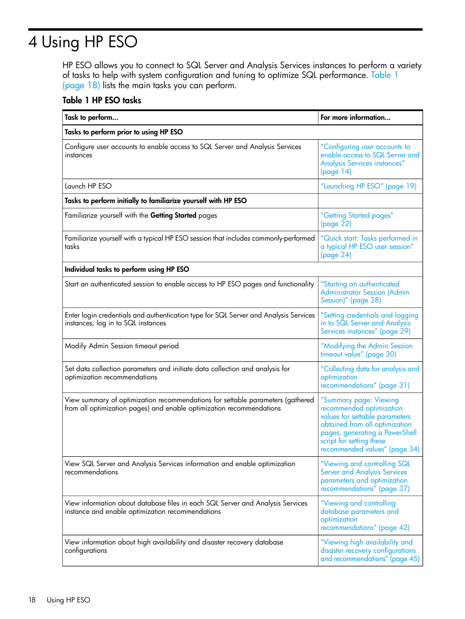 4 using hp eso | HP ProLiant DL980 G7 Server User Manual | Page 18 / 81