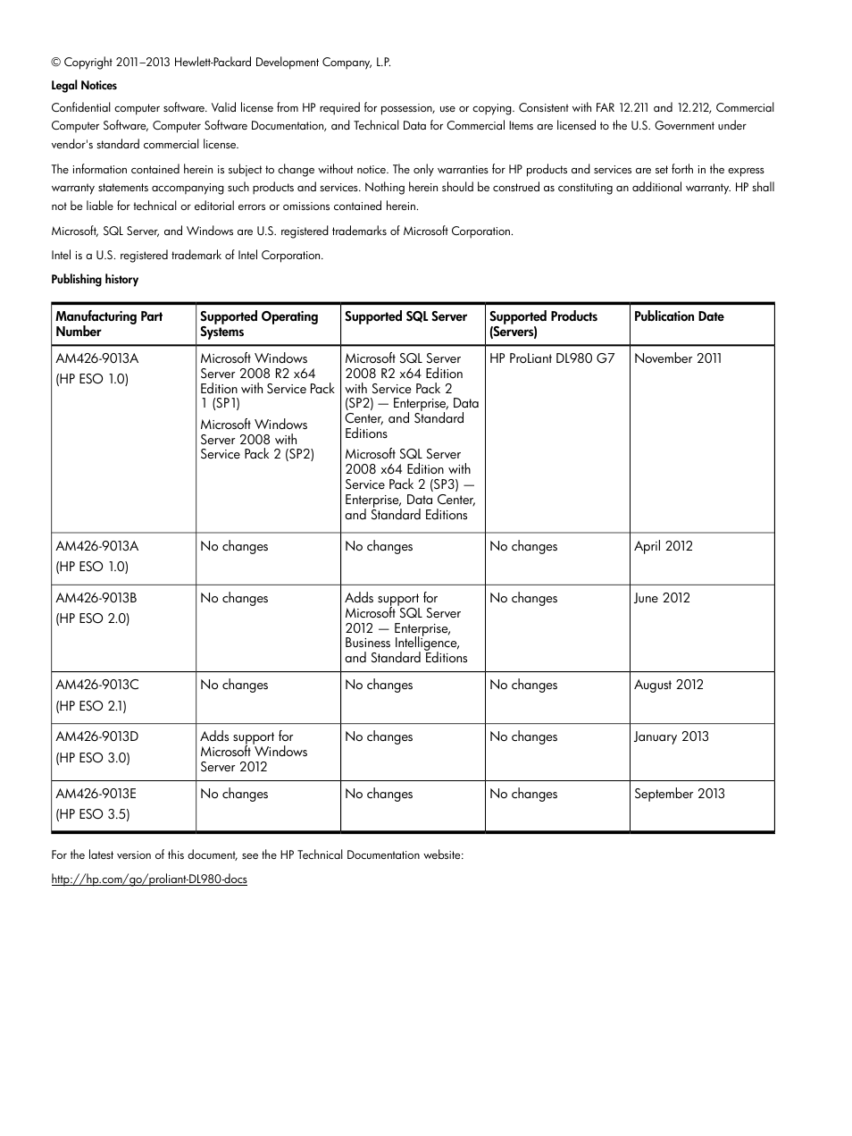 HP ProLiant DL980 G7 Server User Manual | Page 2 / 81
