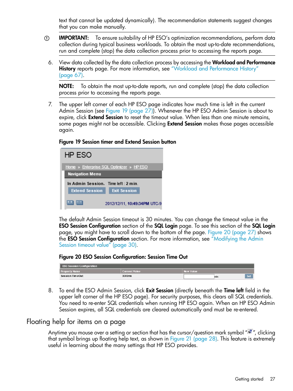 Floating help for items on a page | HP ProLiant DL980 G7 Server User Manual | Page 27 / 81
