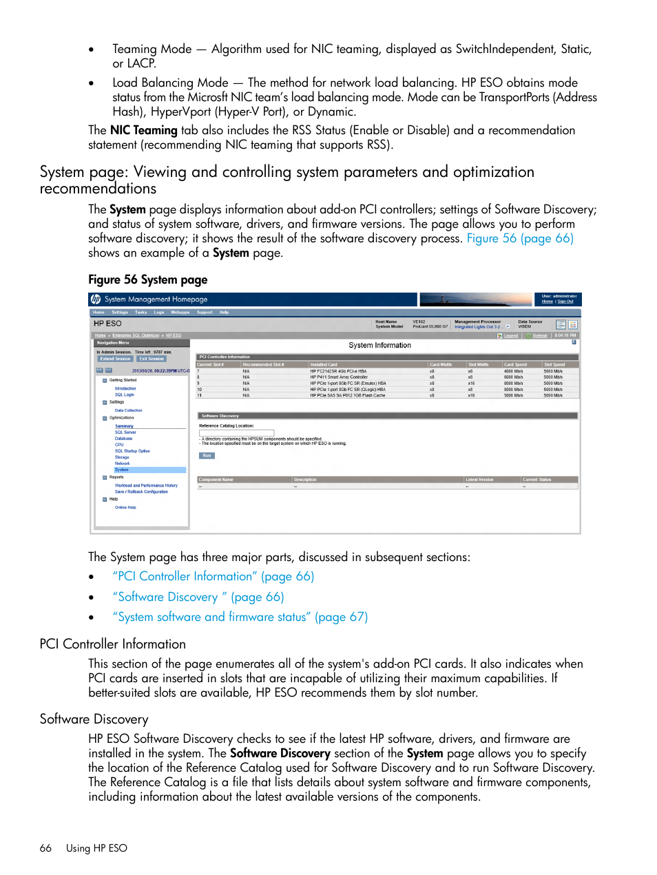 Pci controller information, Software discovery, Pci controller information software discovery | HP ProLiant DL980 G7 Server User Manual | Page 66 / 81