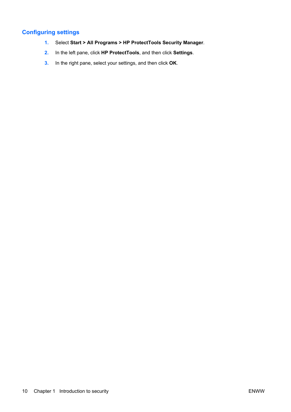 Configuring settings | HP Compaq dc5750 Microtower-PC User Manual | Page 16 / 79