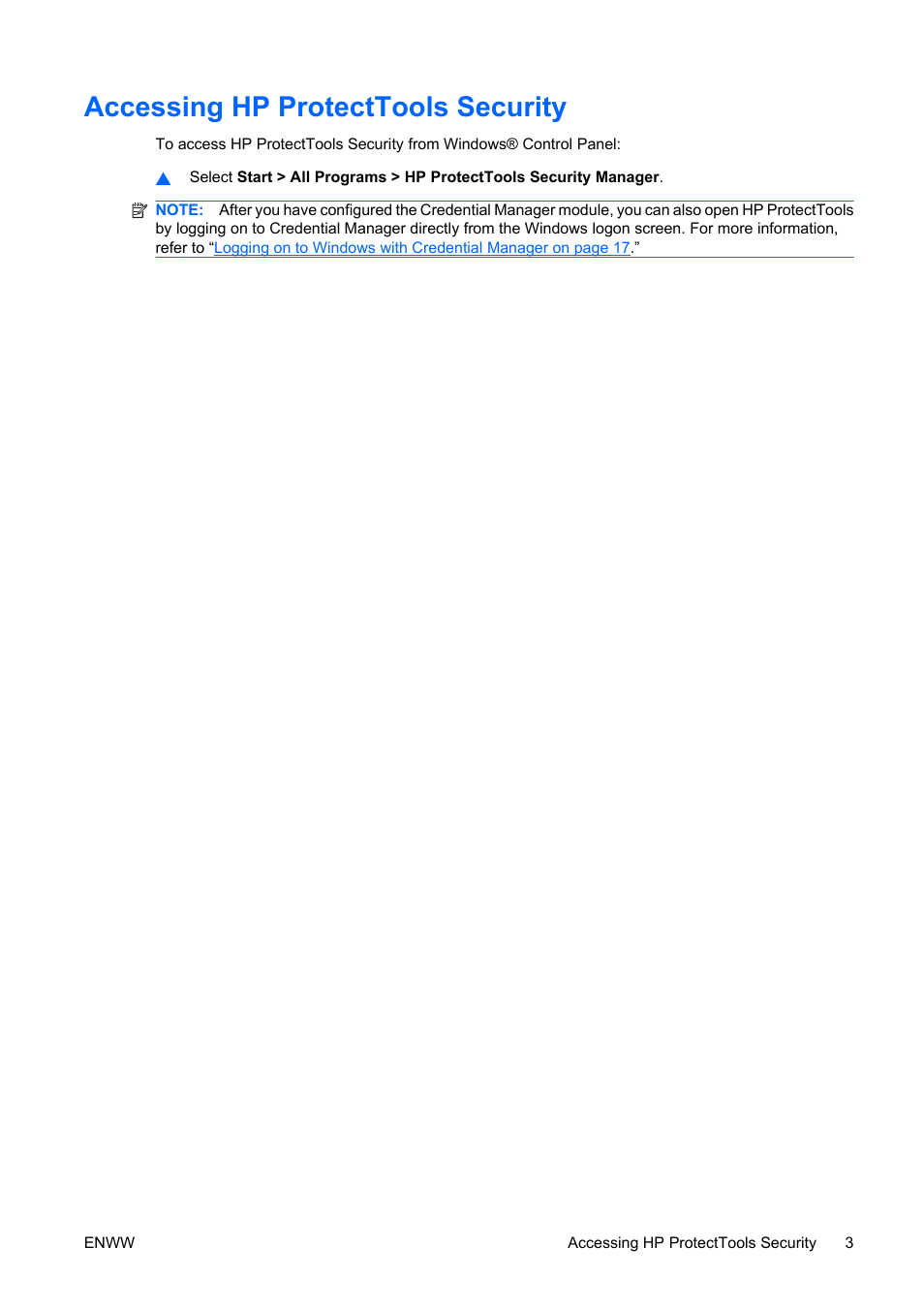 Accessing hp protecttools security | HP Compaq dc5750 Microtower-PC User Manual | Page 9 / 79