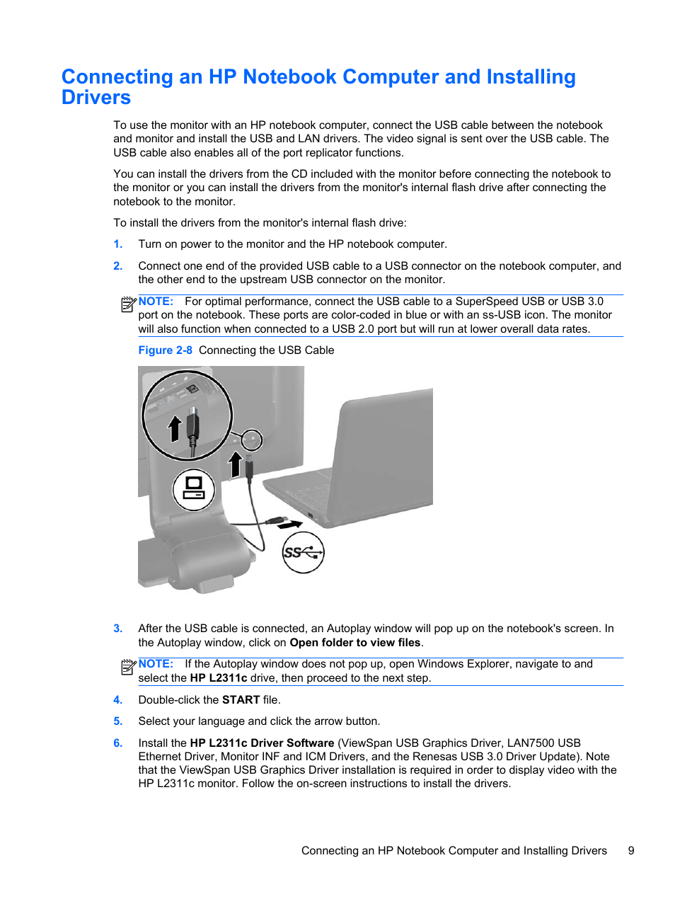HP Compaq L2311c 23-inch Notebook Docking Monitor User Manual | Page 15 / 32