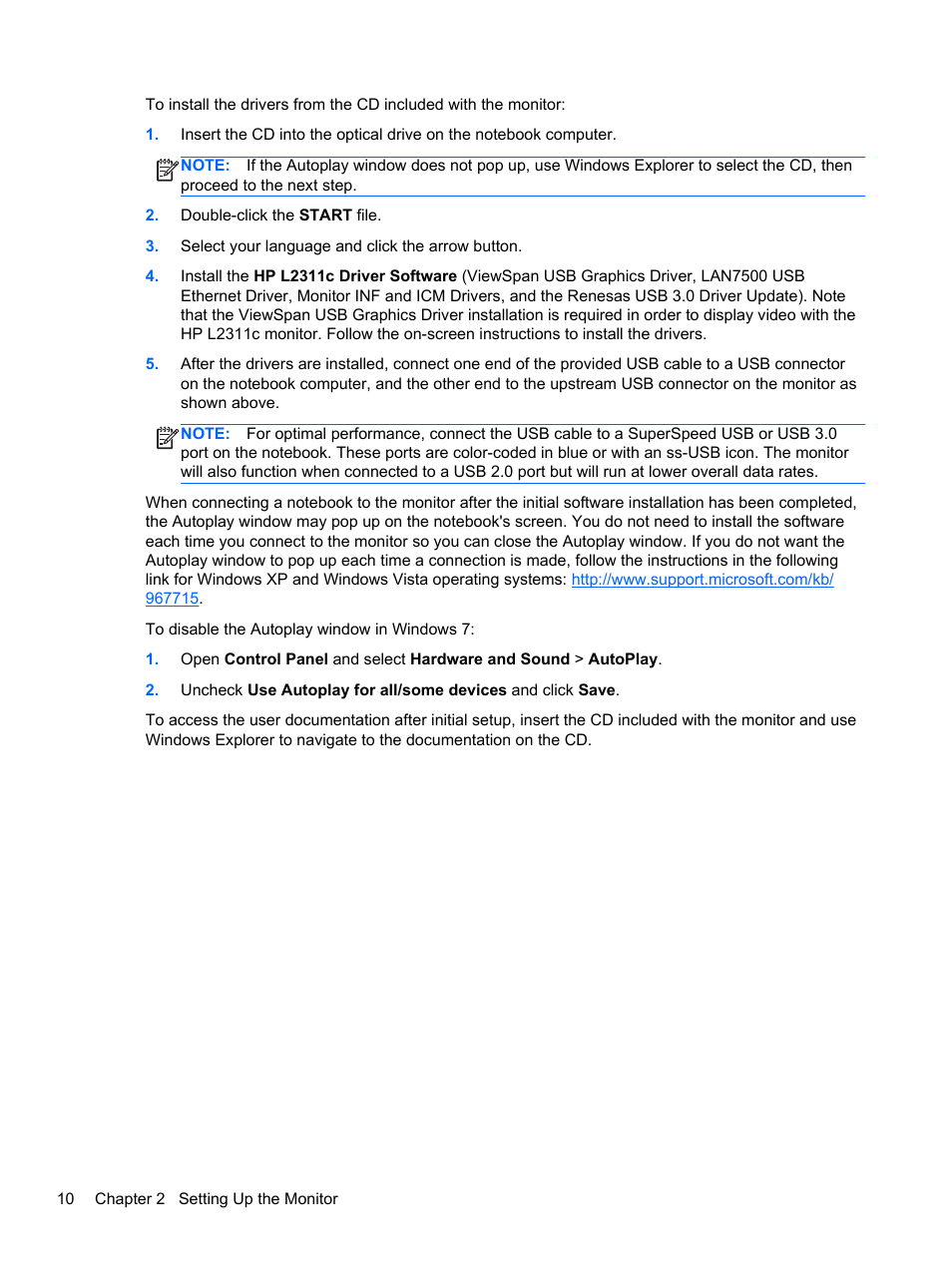 HP Compaq L2311c 23-inch Notebook Docking Monitor User Manual | Page 16 / 32
