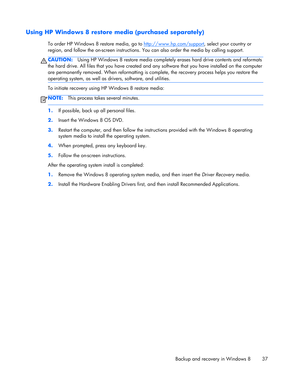 Using hp windows 8, Using hp windows | HP Z1 Workstation User Manual | Page 45 / 61