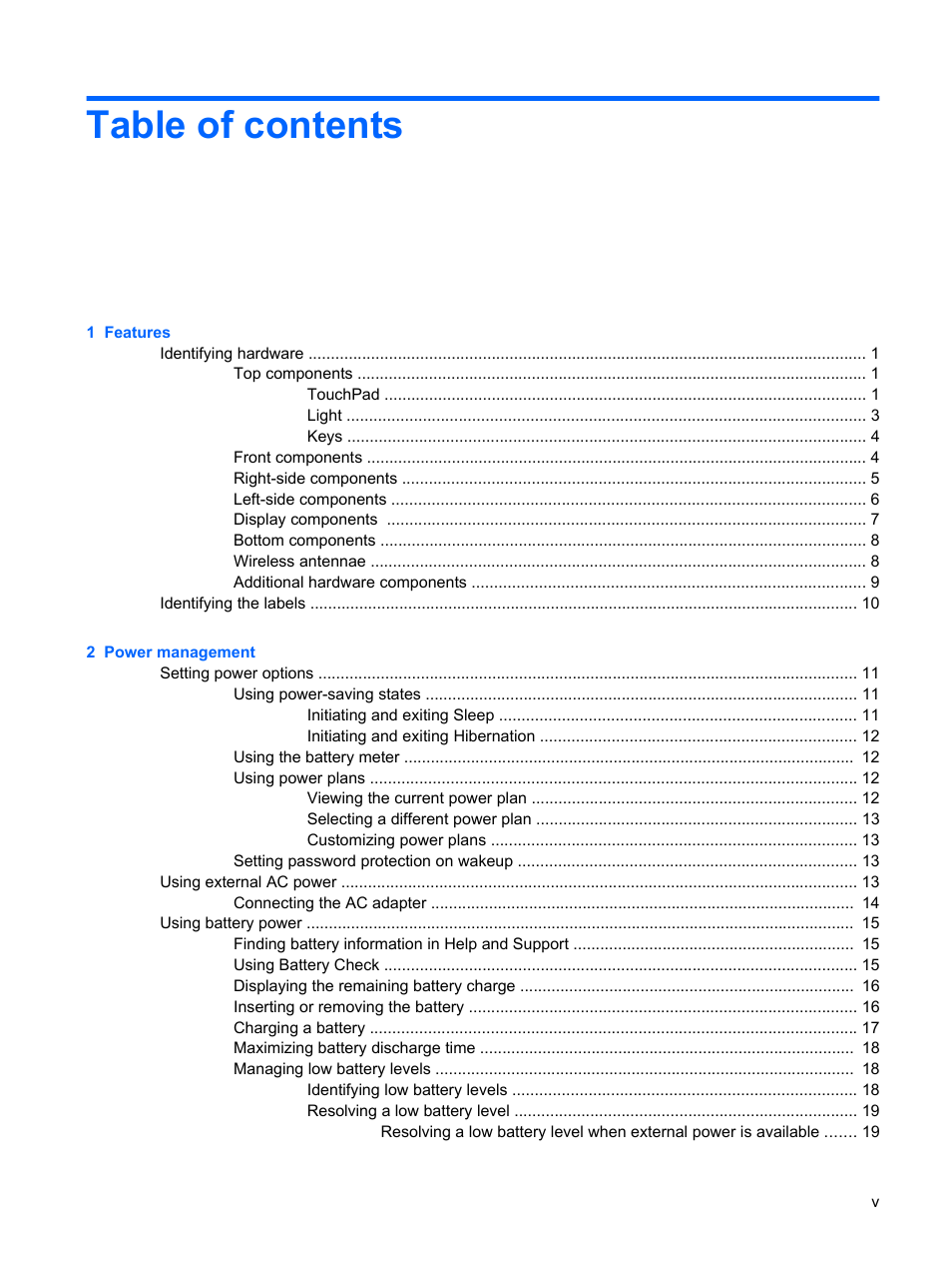 HP Mini 5101 User Manual | Page 5 / 114
