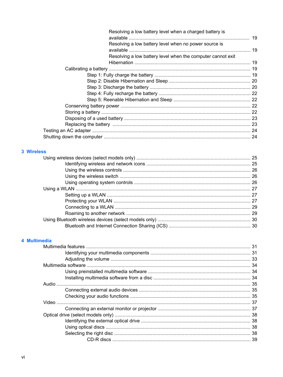 HP Mini 5101 User Manual | Page 6 / 114