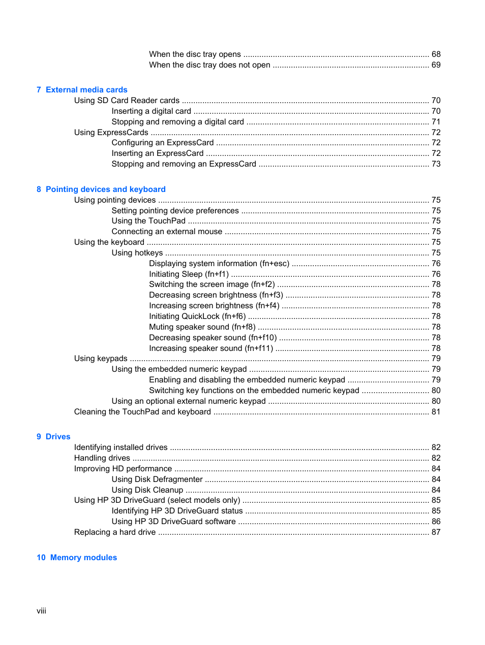 HP Mini 5101 User Manual | Page 8 / 114