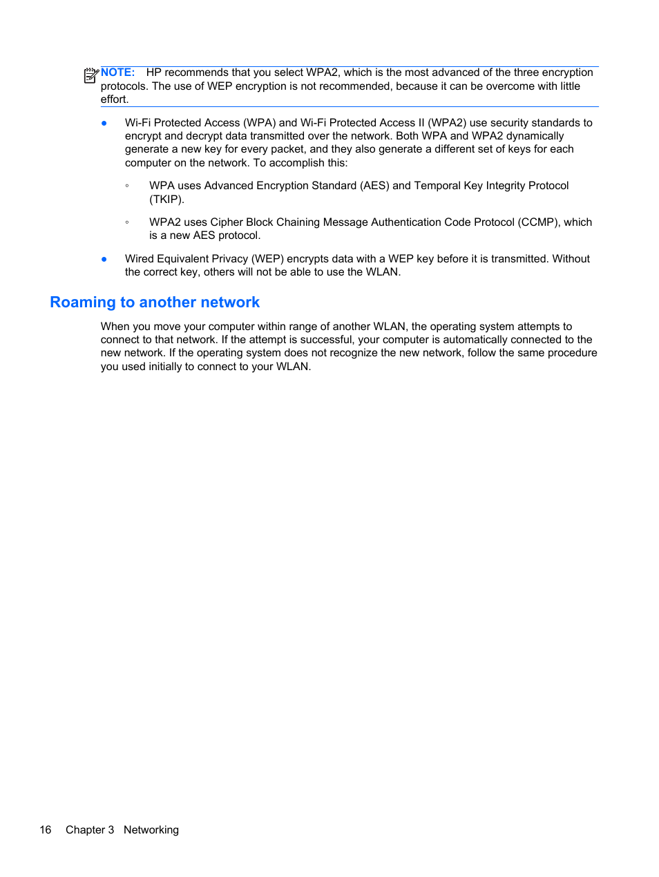 Roaming to another network | HP Mini 210-3001xx PC User Manual | Page 26 / 89