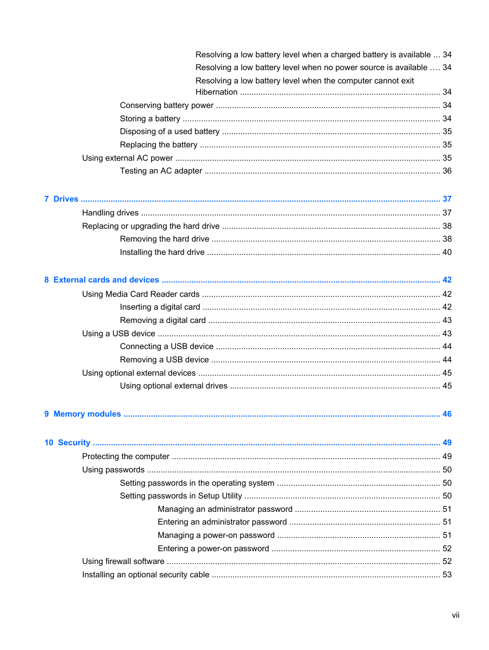 HP Mini 210-3001xx PC User Manual | Page 7 / 89