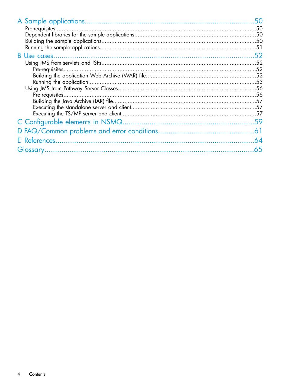 A sample applications, B use cases | HP Integrity NonStop H-Series User Manual | Page 4 / 65