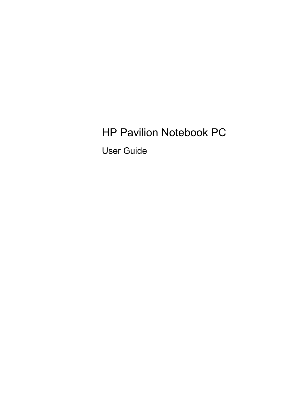 HP Pavilion dm4-1018tx Entertainment Notebook PC User Manual | 119 pages