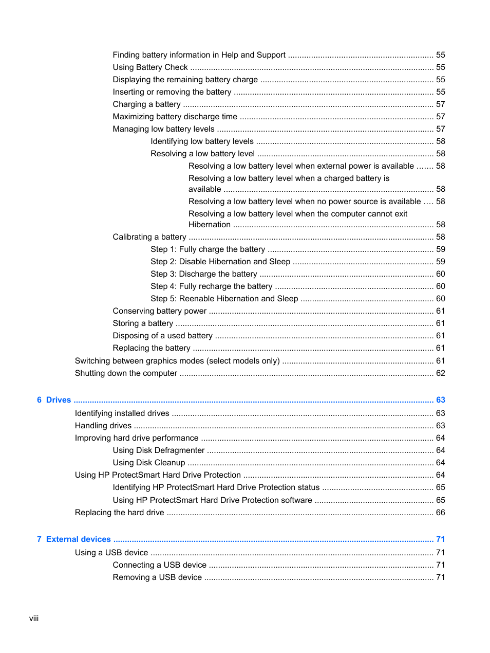HP Pavilion dm4-1018tx Entertainment Notebook PC User Manual | Page 8 / 119