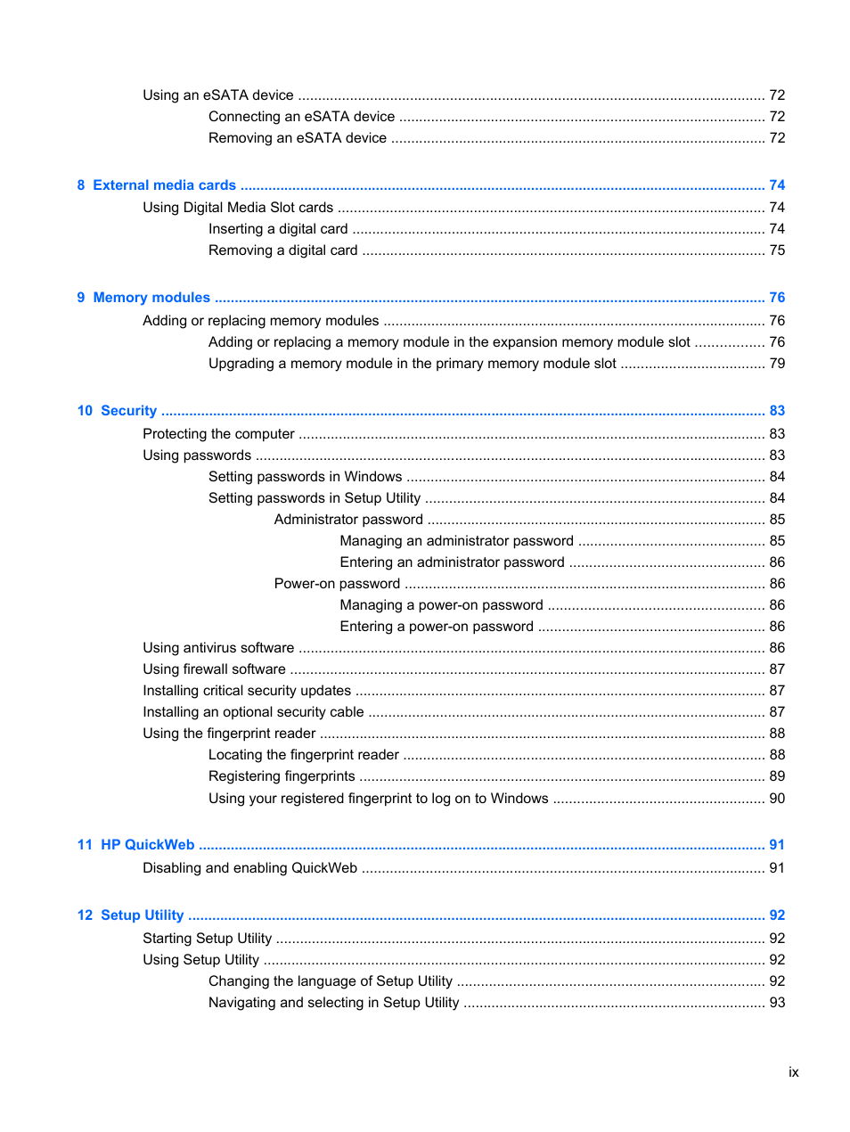 HP Pavilion dm4-1018tx Entertainment Notebook PC User Manual | Page 9 / 119
