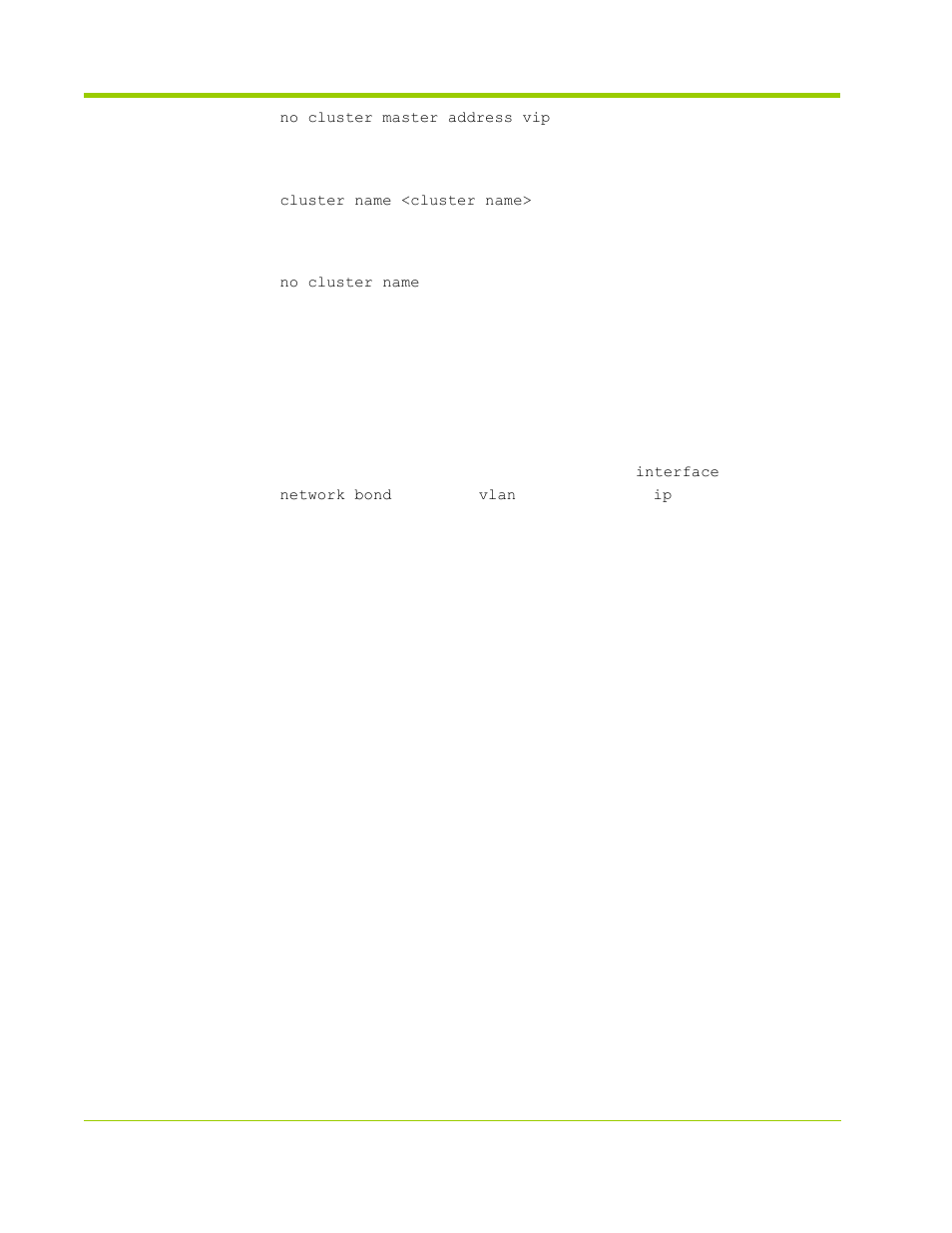 Network configuration commands, Network interface commands | HP VMA-series Memory Arrays User Manual | Page 148 / 278