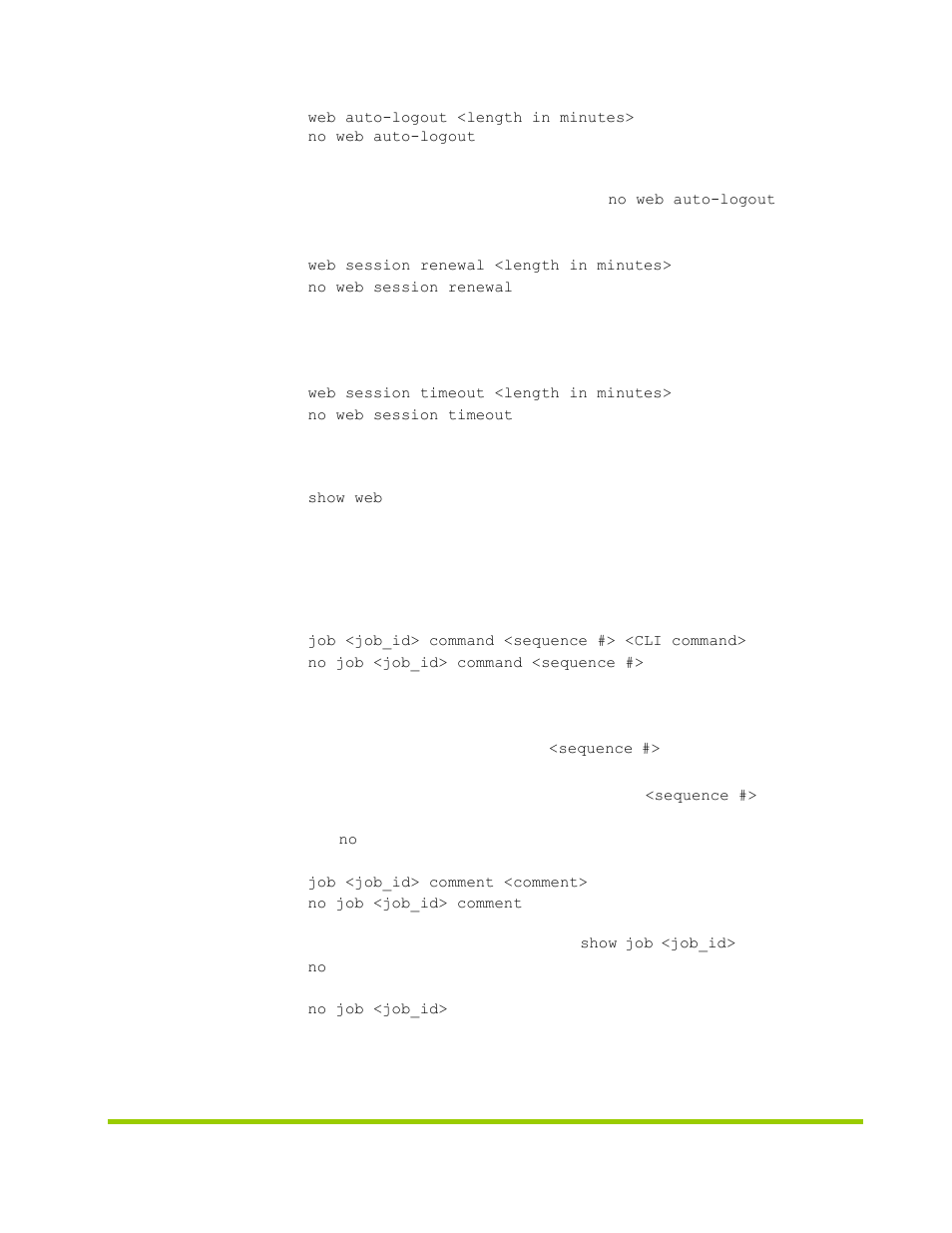 Scheduled jobs (sequences of commands) | HP VMA-series Memory Arrays User Manual | Page 165 / 278