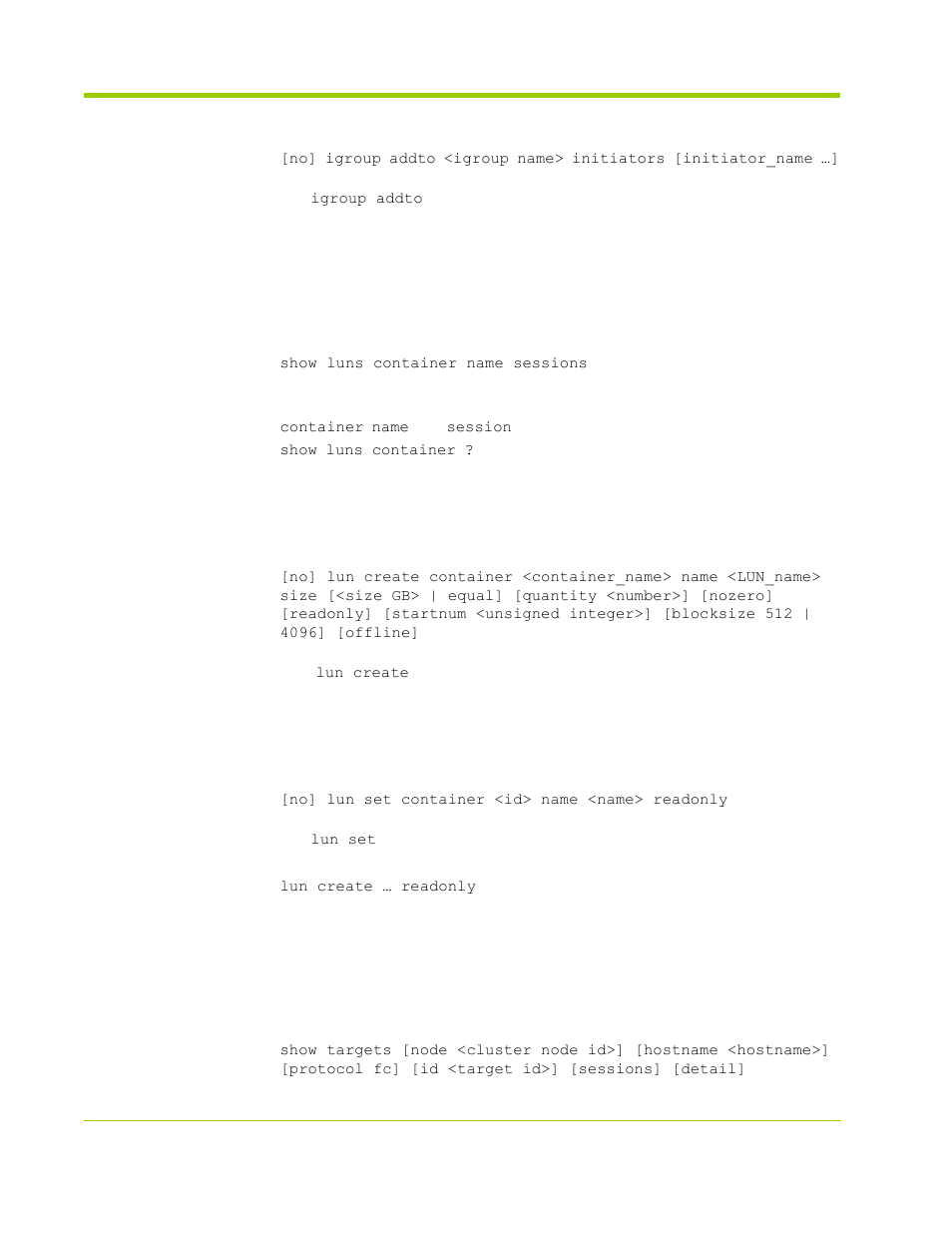 Luns, Targets | HP VMA-series Memory Arrays User Manual | Page 172 / 278