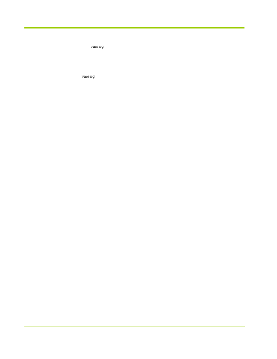 Vmesg | HP VMA-series Memory Arrays User Manual | Page 222 / 278