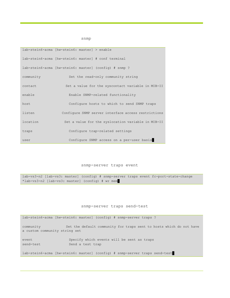 Configuring and testing traps | HP VMA-series Memory Arrays User Manual | Page 248 / 278
