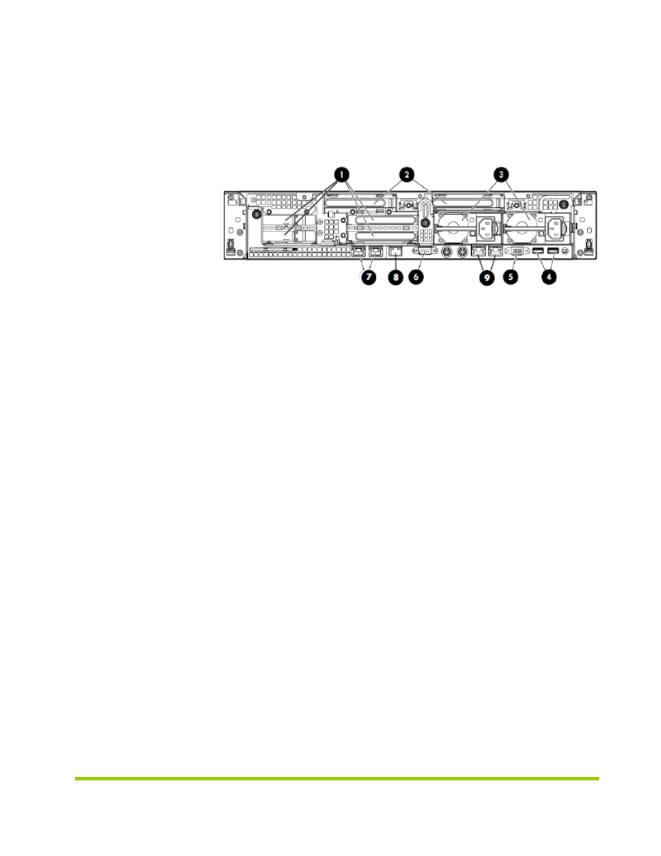 Rear view, Figure 2.2 hp vma san gateway back pane | HP VMA-series Memory Arrays User Manual | Page 29 / 278