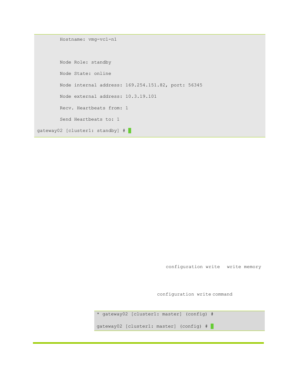Configuration file management, Saving configurations | HP VMA-series Memory Arrays User Manual | Page 57 / 278