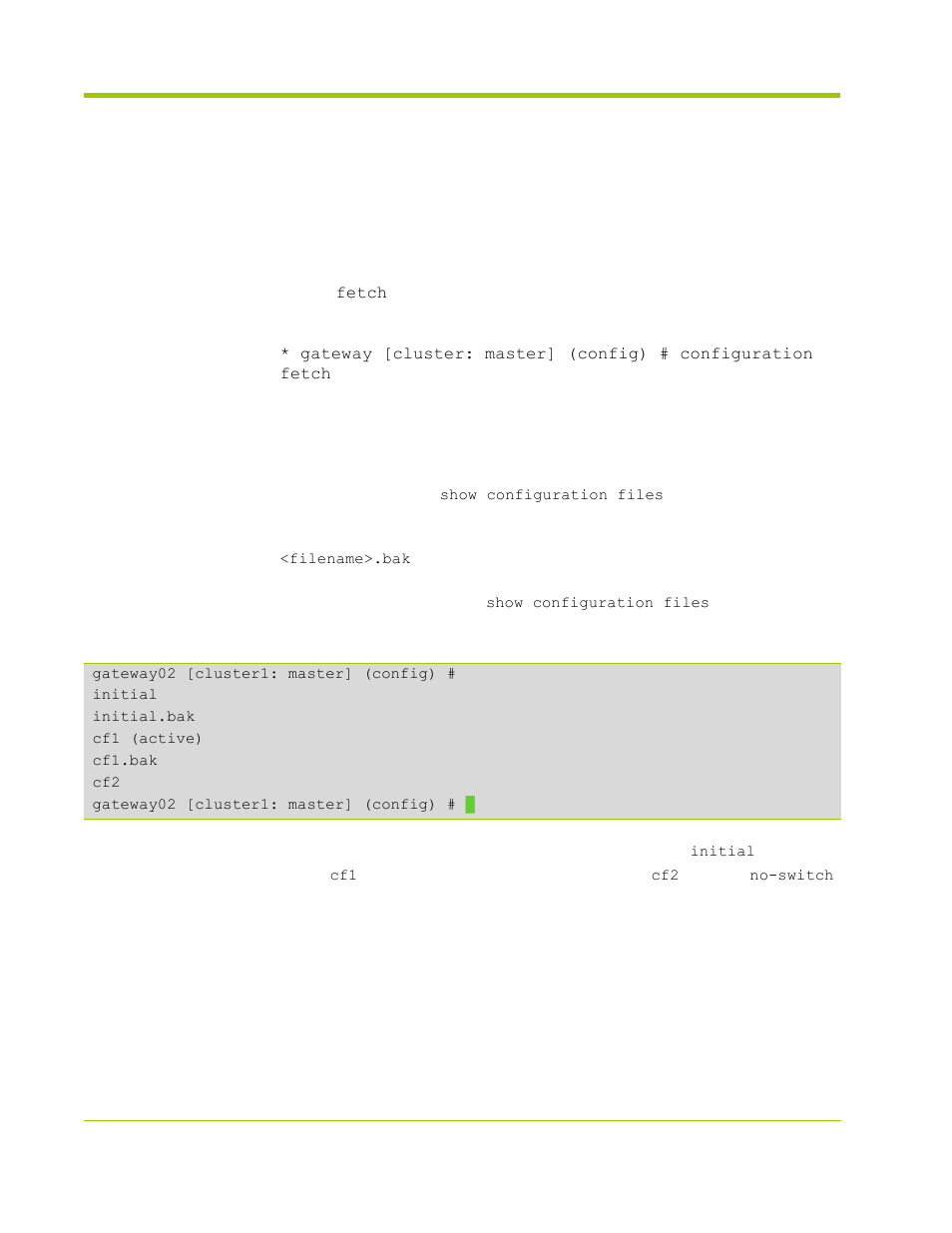 Show configuration files | HP VMA-series Memory Arrays User Manual | Page 60 / 278