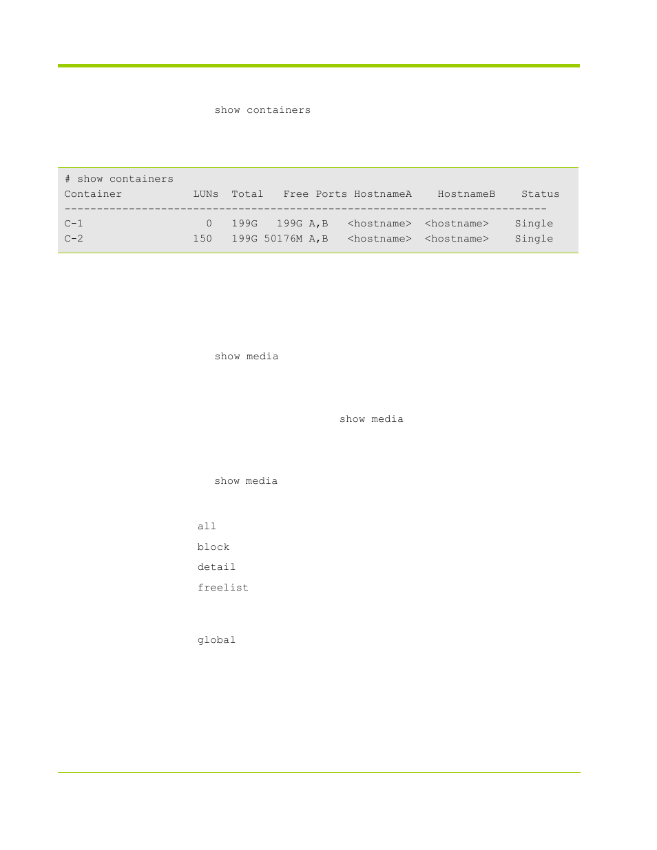 Block storage media management | HP VMA-series Memory Arrays User Manual | Page 92 / 278