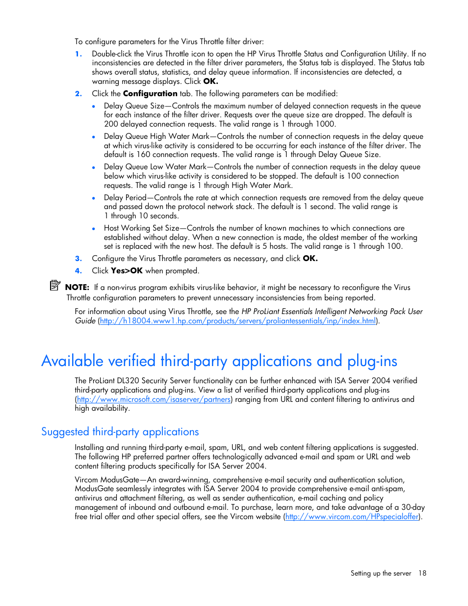 Suggested third-party applications | HP ProLiant DL320 G4 Server User Manual | Page 18 / 37