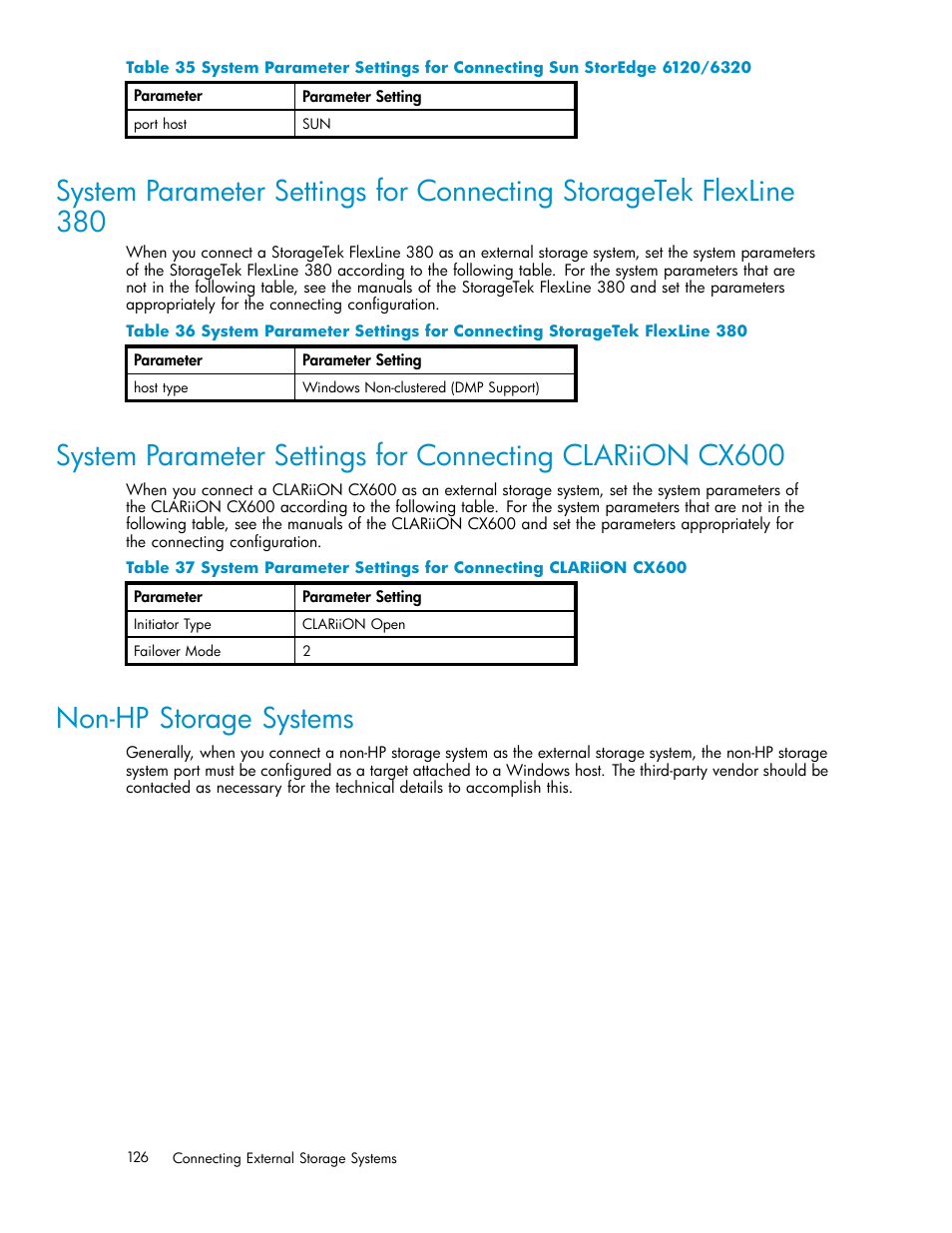 Non-hp storage systems | HP XP External Storage Software User Manual | Page 126 / 138