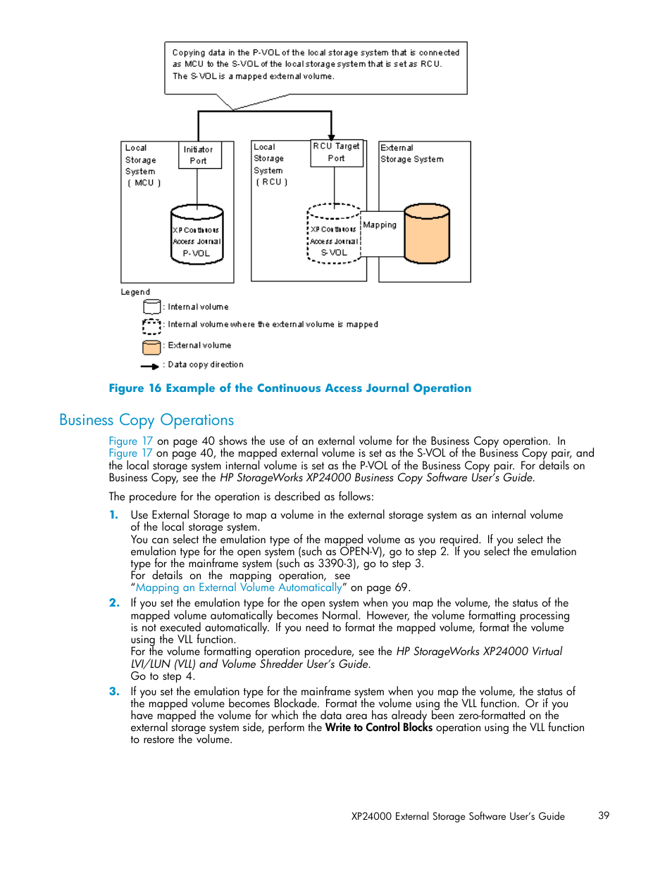 Business copy operations, Figure 16 | HP XP External Storage Software User Manual | Page 39 / 138