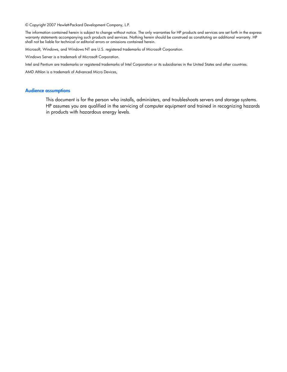 Notice | HP ProLiant BL465c G5 Server-Blade User Manual | Page 2 / 92