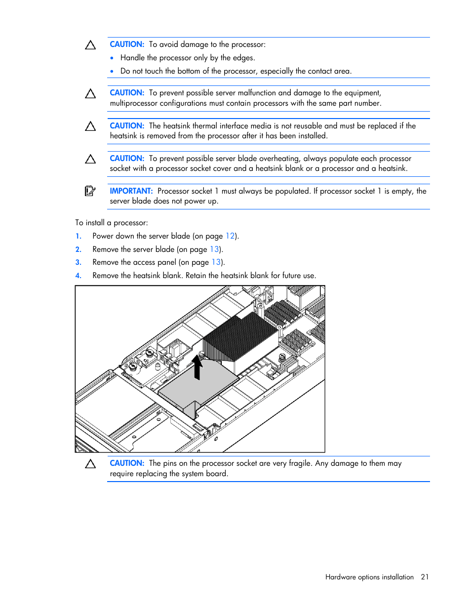 HP ProLiant BL465c G5 Server-Blade User Manual | Page 21 / 92