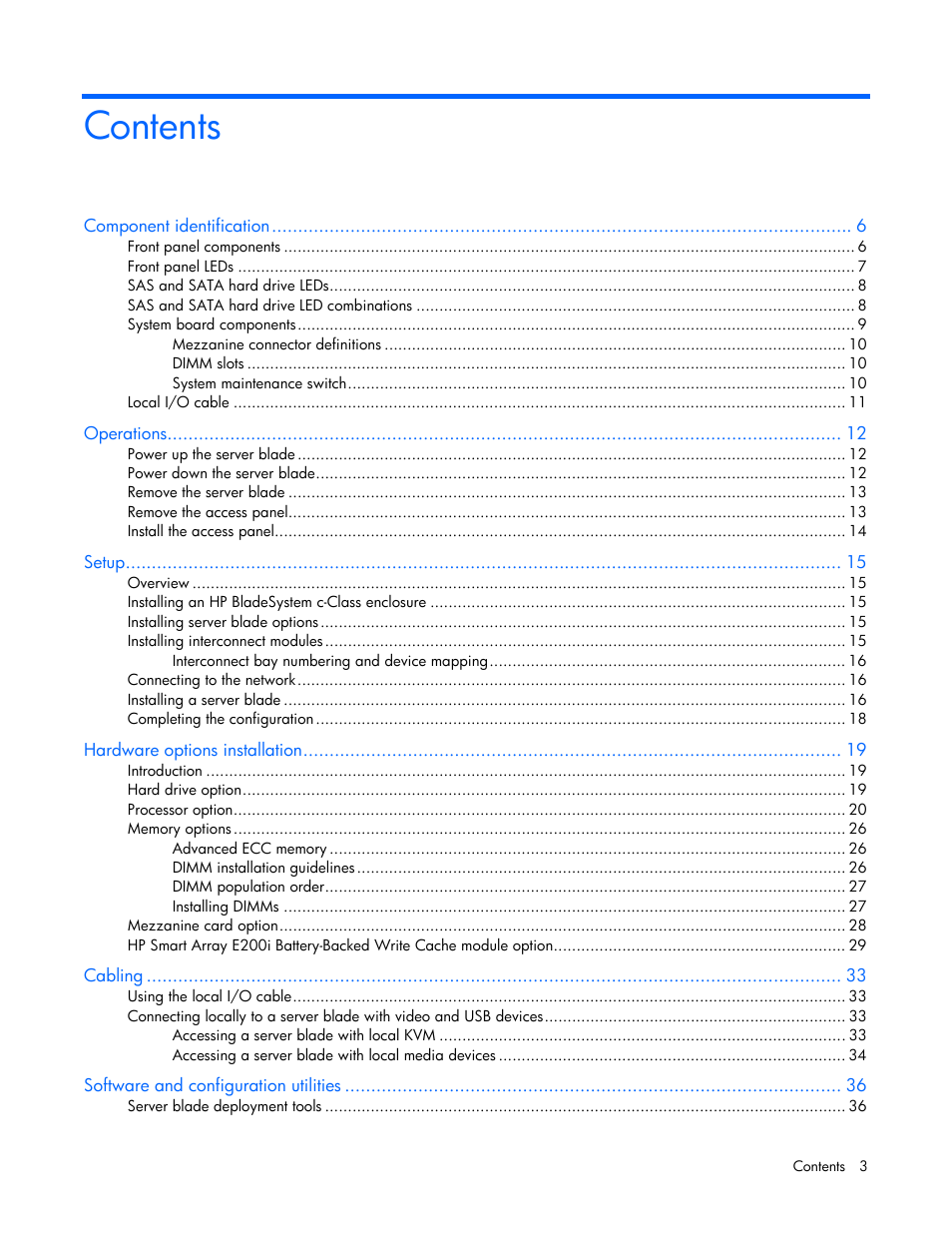 HP ProLiant BL465c G5 Server-Blade User Manual | Page 3 / 92