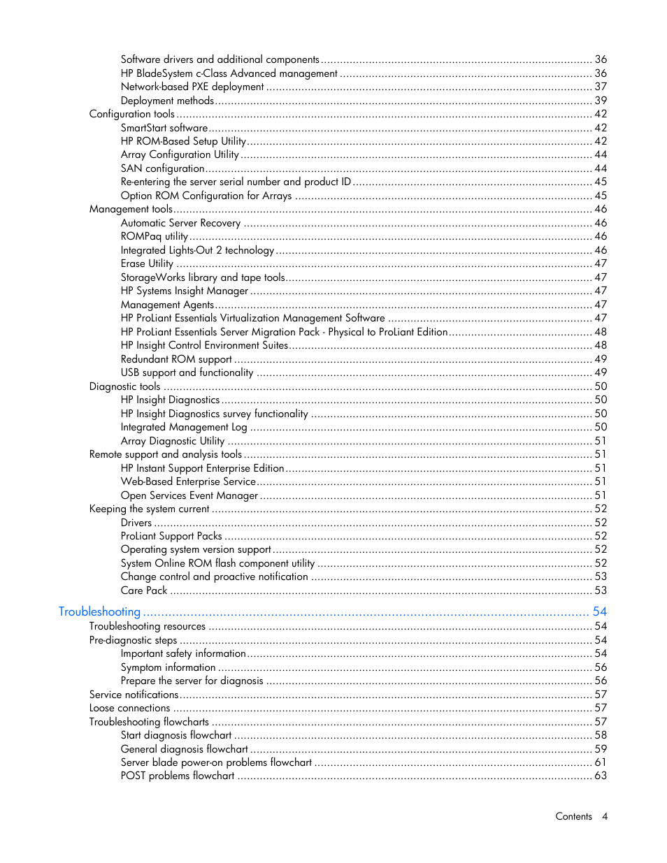 HP ProLiant BL465c G5 Server-Blade User Manual | Page 4 / 92