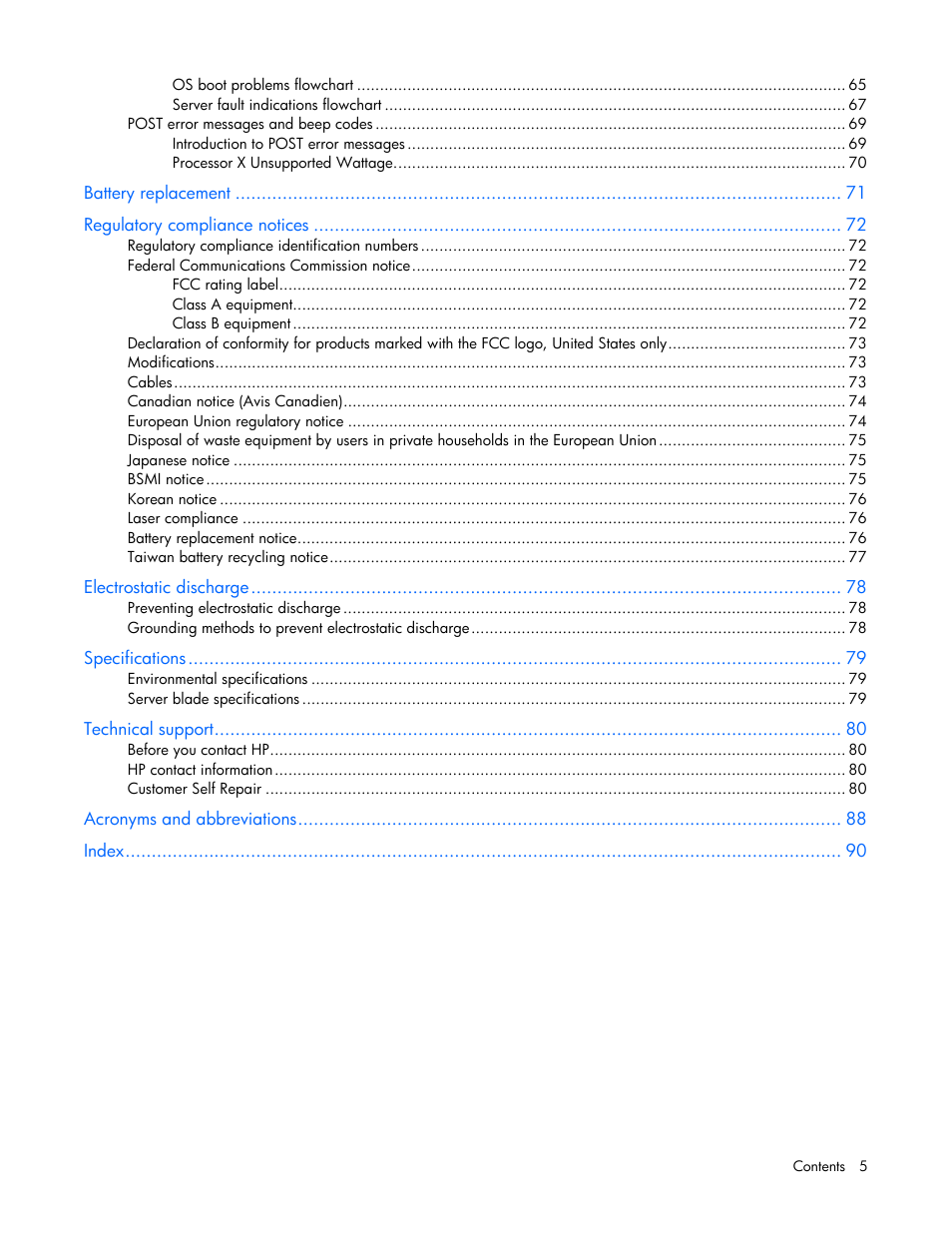 HP ProLiant BL465c G5 Server-Blade User Manual | Page 5 / 92