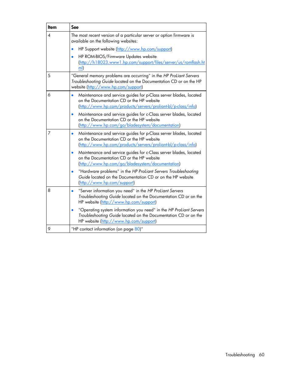 HP ProLiant BL465c G5 Server-Blade User Manual | Page 60 / 92