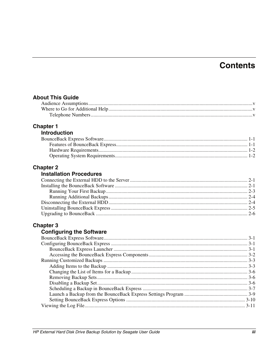 HP External Backup Solution by Seagate User Manual | Page 3 / 41