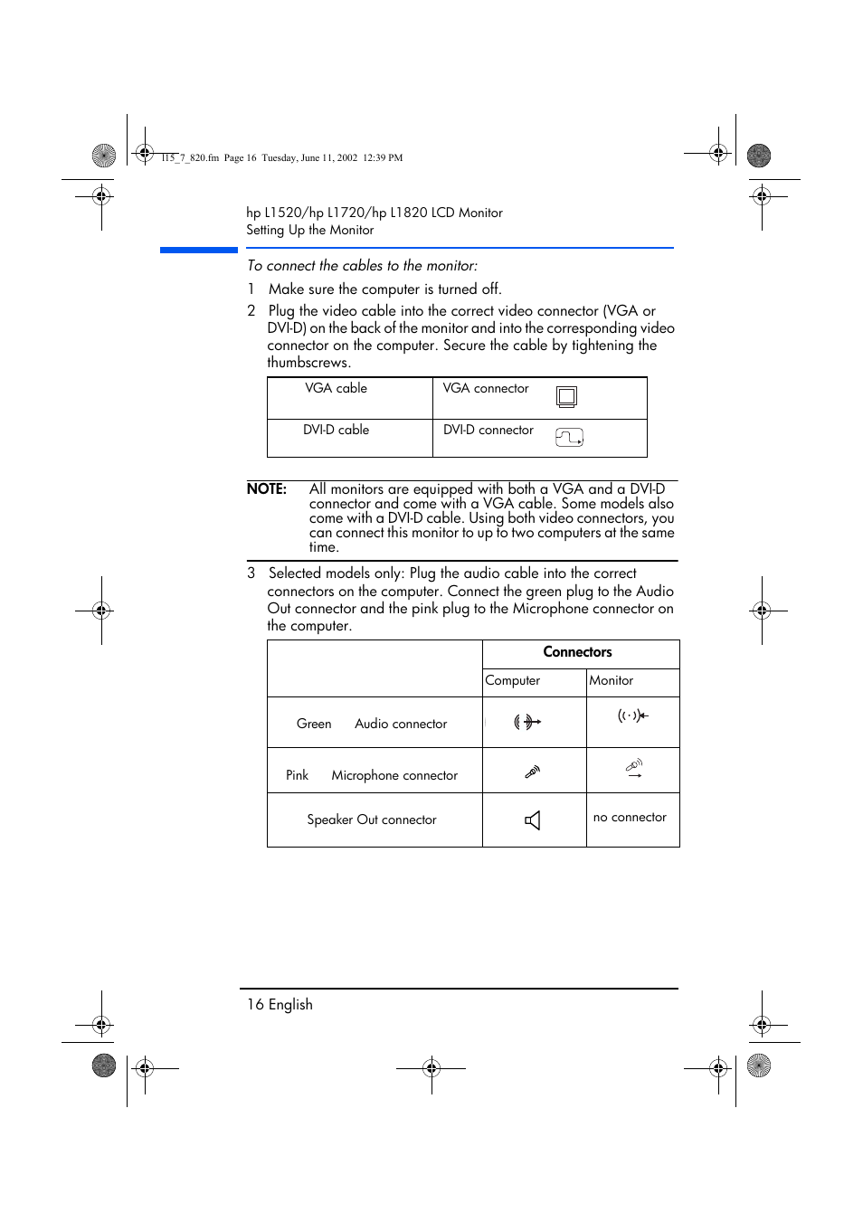 HP L1820 18 inch LCD Monitor User Manual | Page 17 / 57