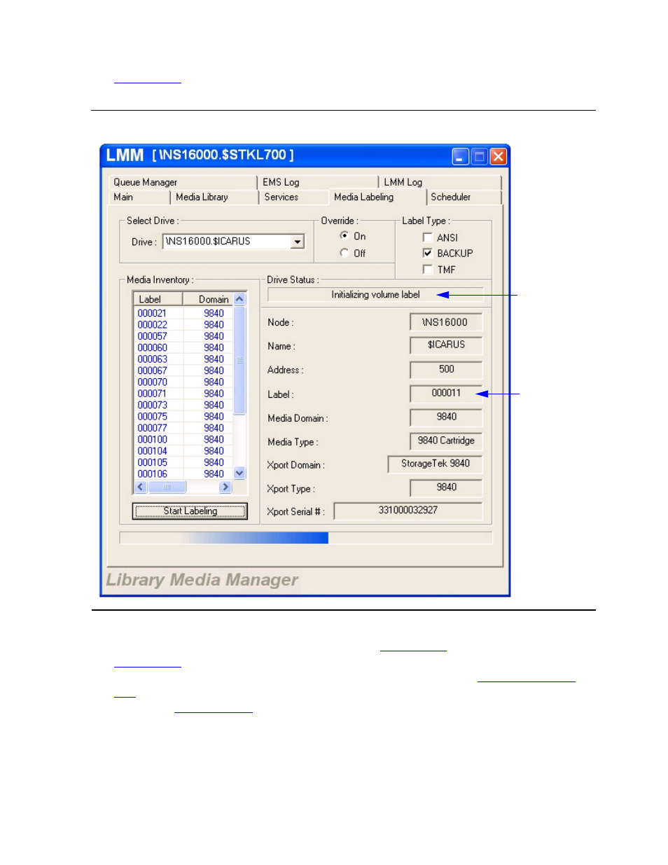 Figure 5-12, Initializing volume label | HP Integrity NonStop H-Series User Manual | Page 101 / 236