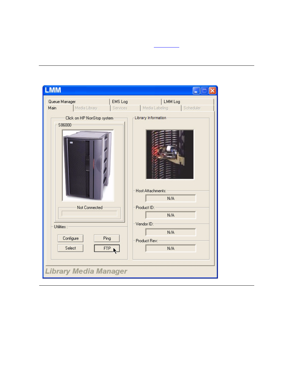 Transferring files via ftp, Figure 2-7, Ftp button | HP Integrity NonStop H-Series User Manual | Page 26 / 236