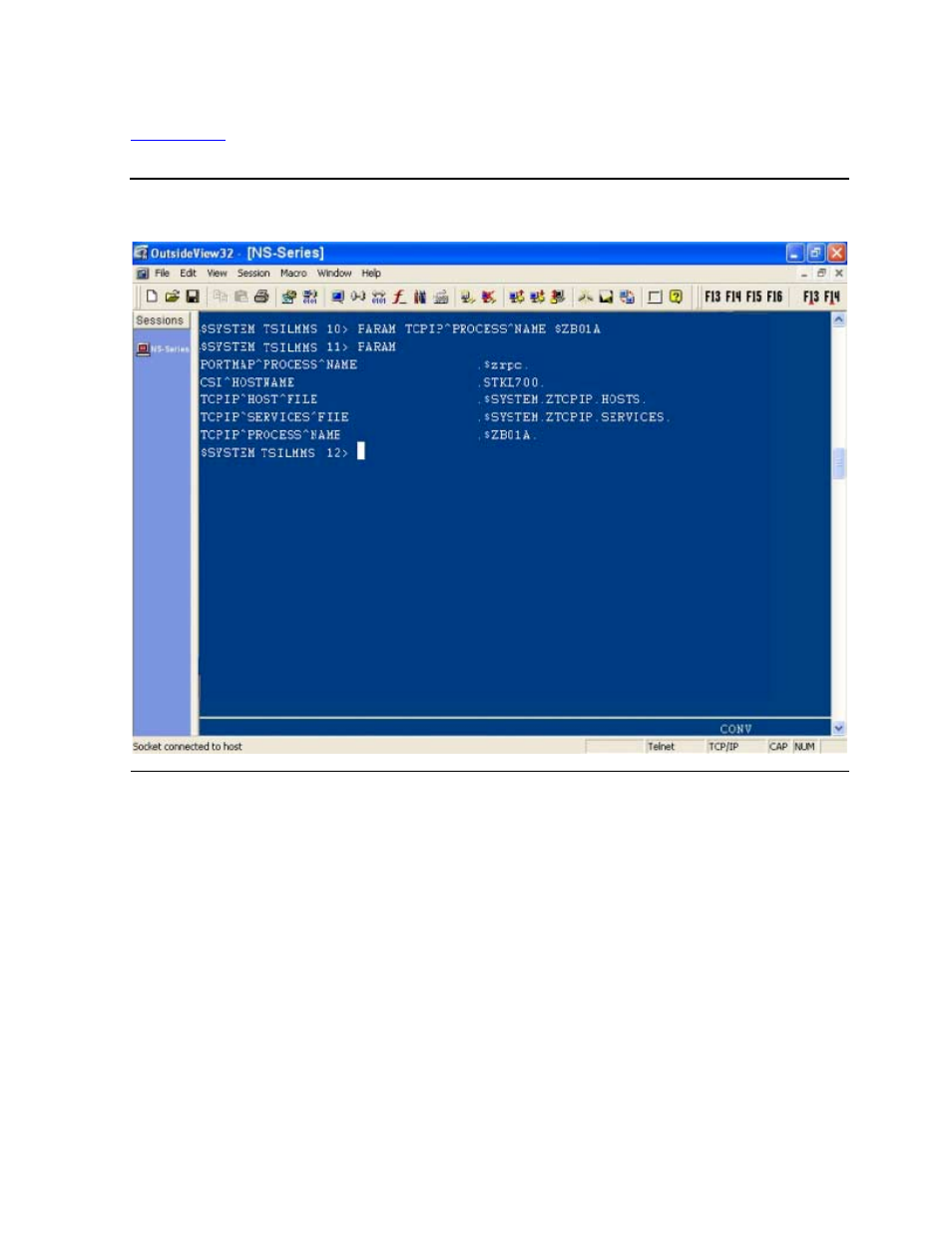 Figure 3-21, Tcpip^process^name param set to $zb01a | HP Integrity NonStop H-Series User Manual | Page 52 / 236