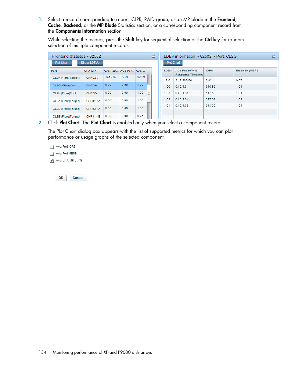 HP XP P9000 Performance Advisor Software User Manual | Page 134 / 476