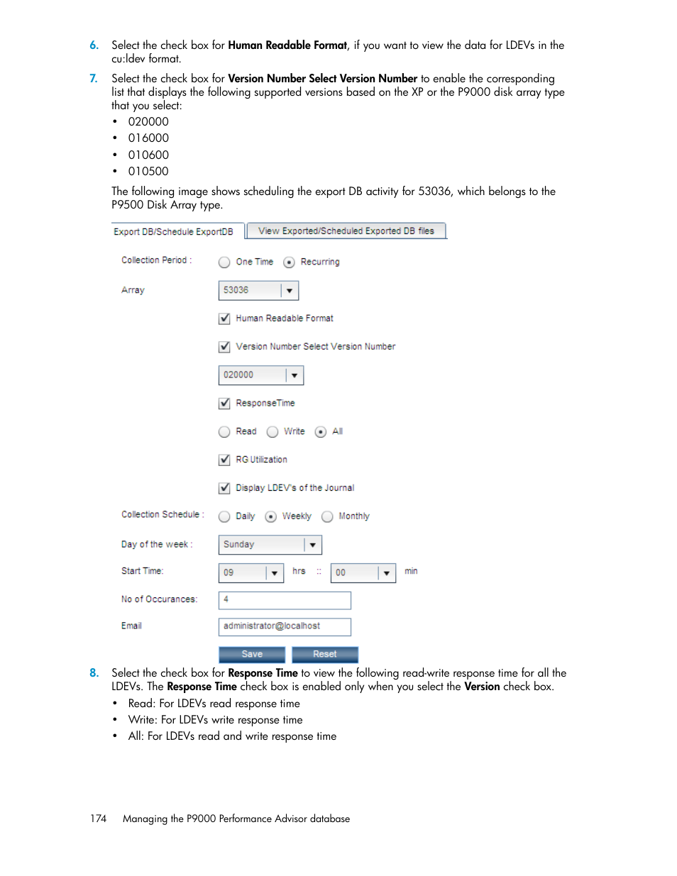 HP XP P9000 Performance Advisor Software User Manual | Page 174 / 476