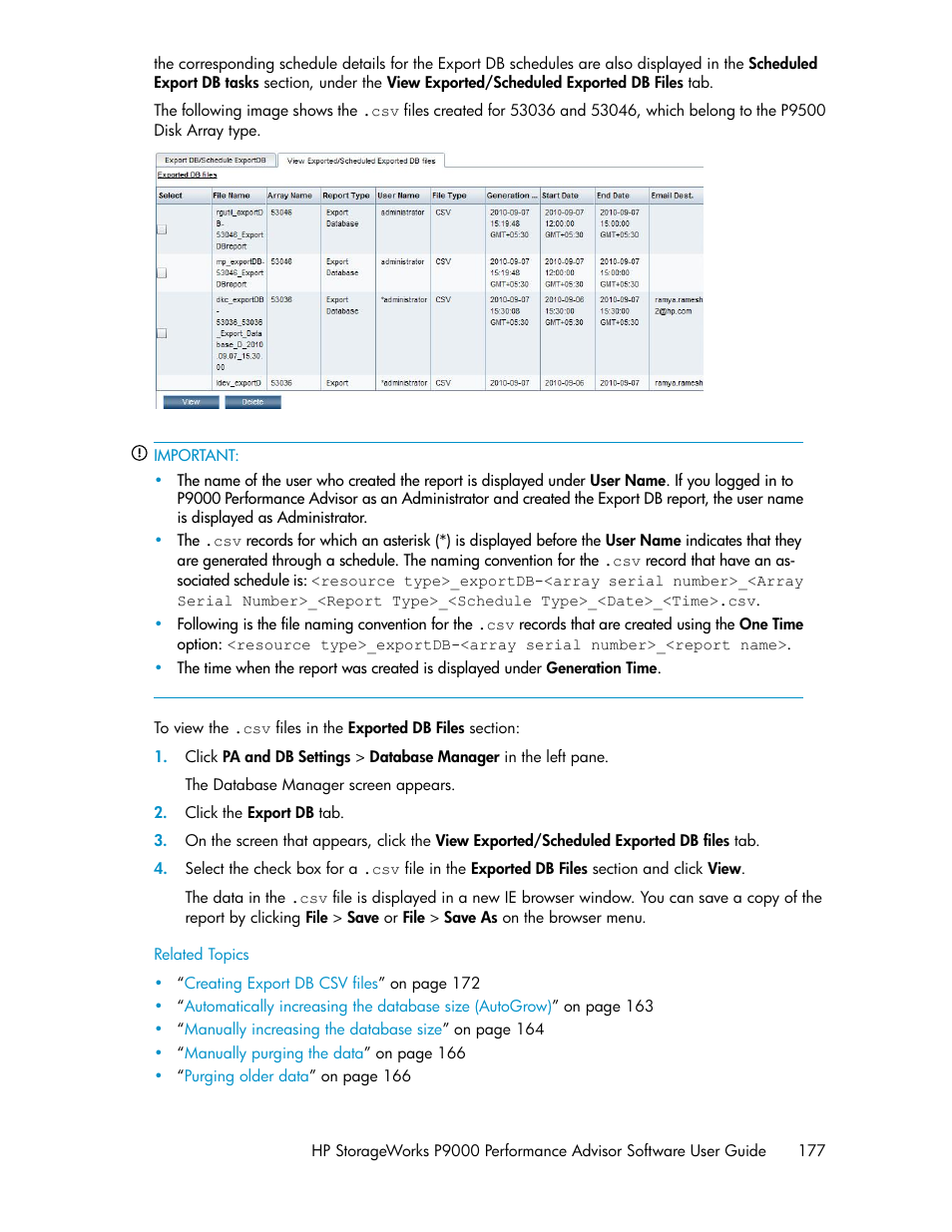 HP XP P9000 Performance Advisor Software User Manual | Page 177 / 476