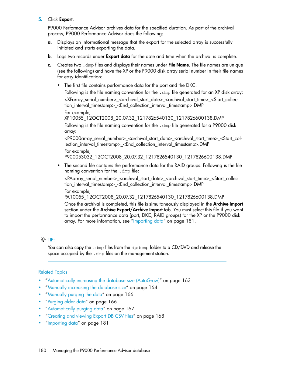 HP XP P9000 Performance Advisor Software User Manual | Page 180 / 476